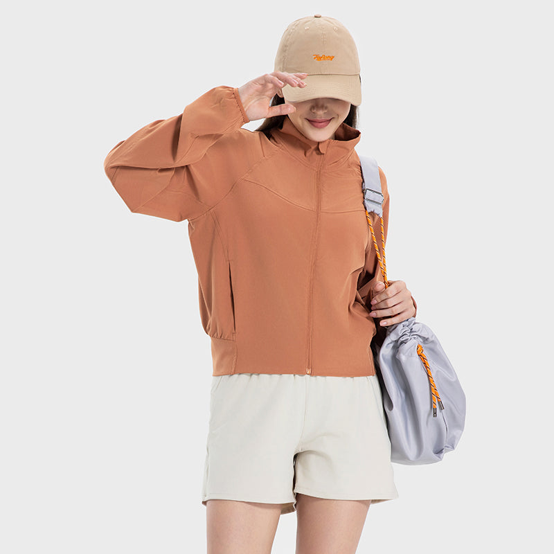 Women's UPF50+ Long Sleeve Couple Ice Silk Sunscreen Clothing