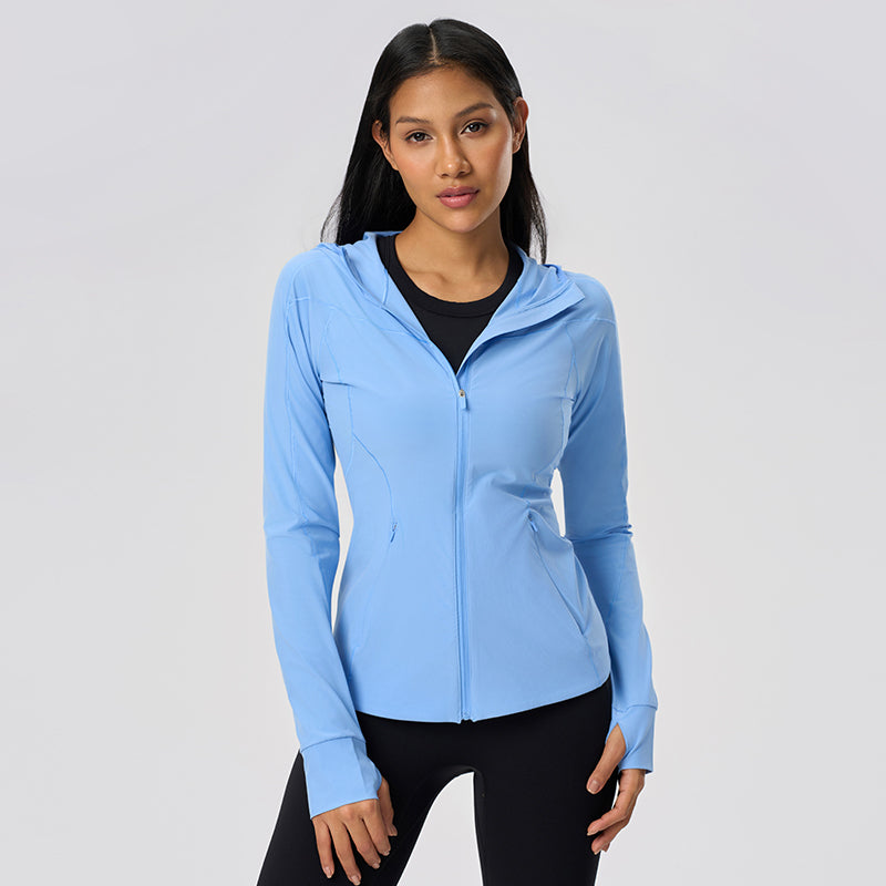 Women's UPF50+ Long Sleeve  Sun Hoodie - Lightweight Cooling Hoodie for Hiking and Beach