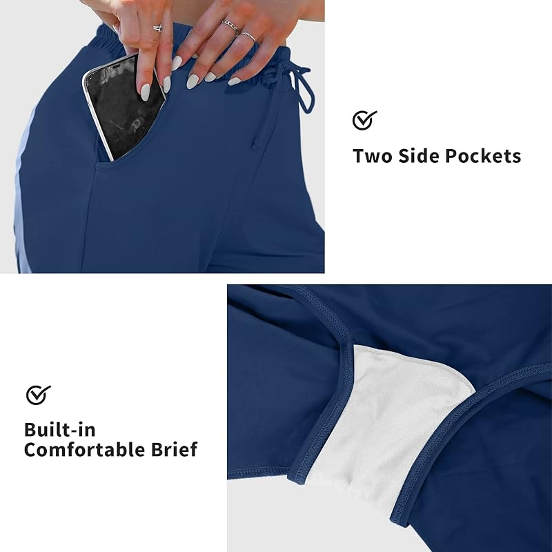 UPF 50+ Swimsuit Bottoms Built-in Brief