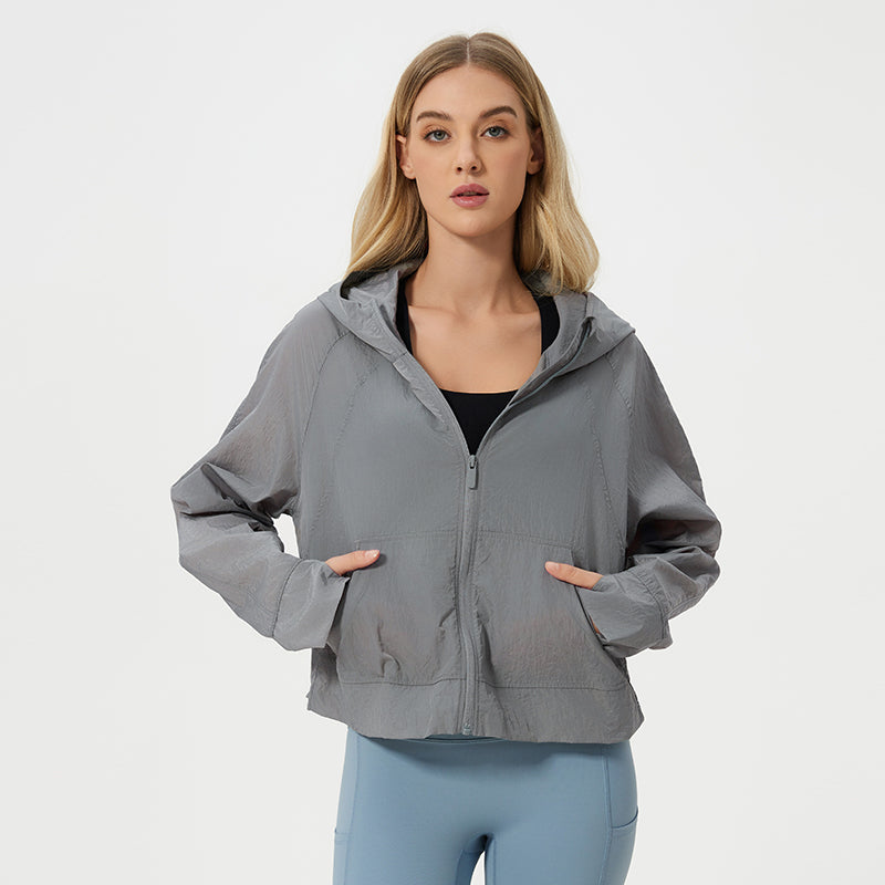 Summer Light and Breathable Quick-drying Zipper Sports Coat