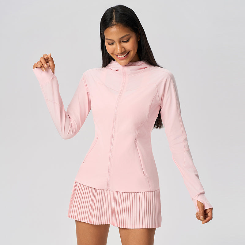 Women's UPF50+ Long Sleeve  Sun Hoodie - Lightweight Cooling Hoodie for Hiking and Beach