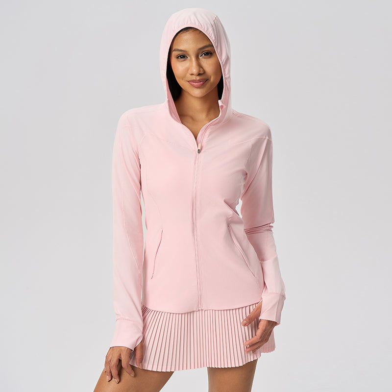 Women's UPF50+ Long Sleeve  Sun Hoodie - Lightweight Cooling Hoodie for Hiking and Beach
