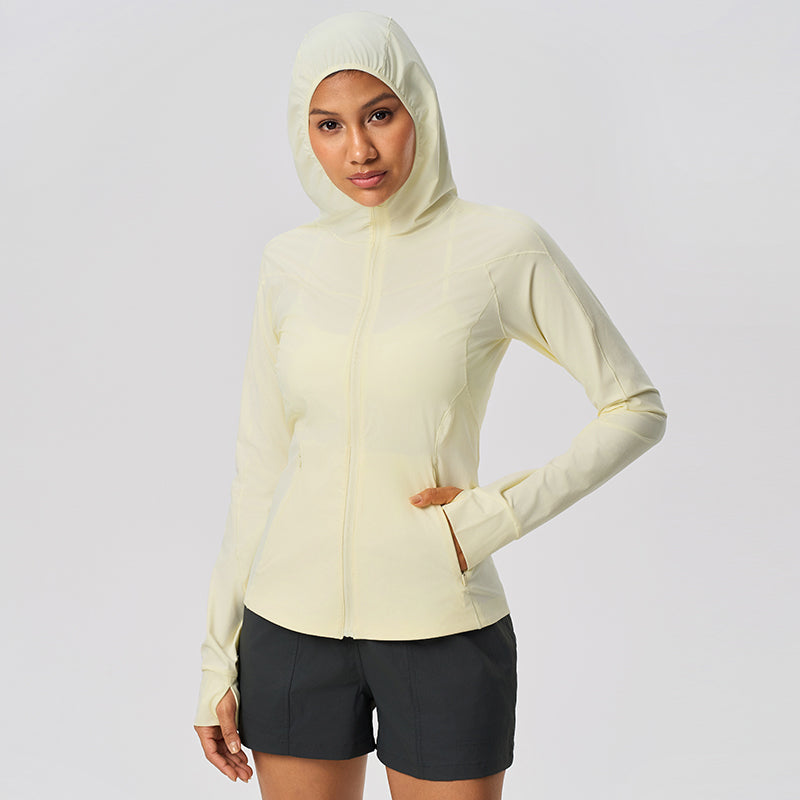 Women's UPF50+ Long Sleeve  Sun Hoodie - Lightweight Cooling Hoodie for Hiking and Beach