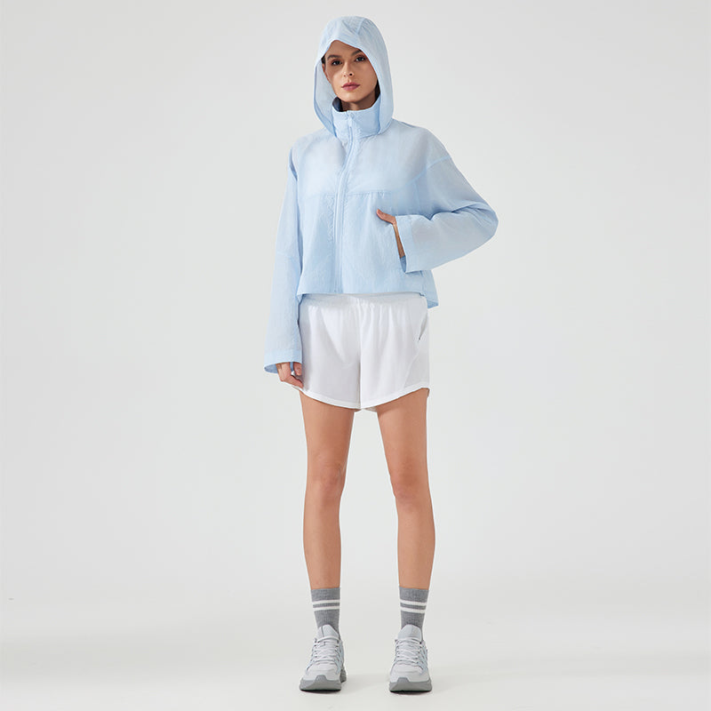 Summer Short Hidden Women's UPF50+ Long Sleeve Sun Hoodie
