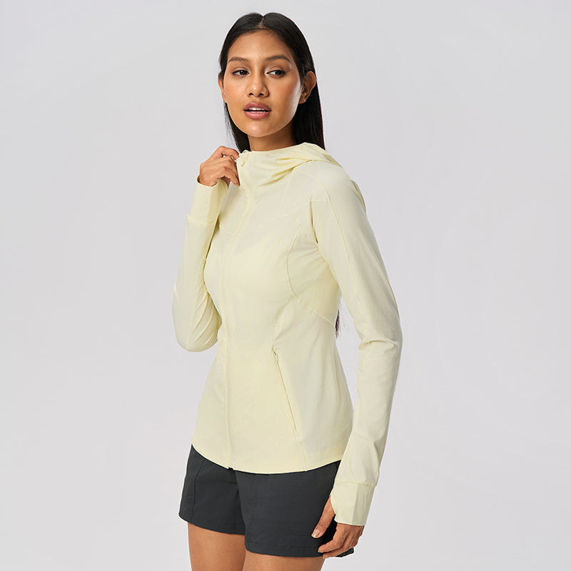 Women's UPF50+ Long Sleeve  Sun Hoodie - Lightweight Cooling Hoodie for Hiking and Beach