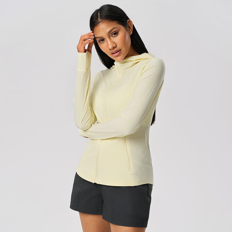 Women's UPF50+ Long Sleeve  Sun Hoodie - Lightweight Cooling Hoodie for Hiking and Beach