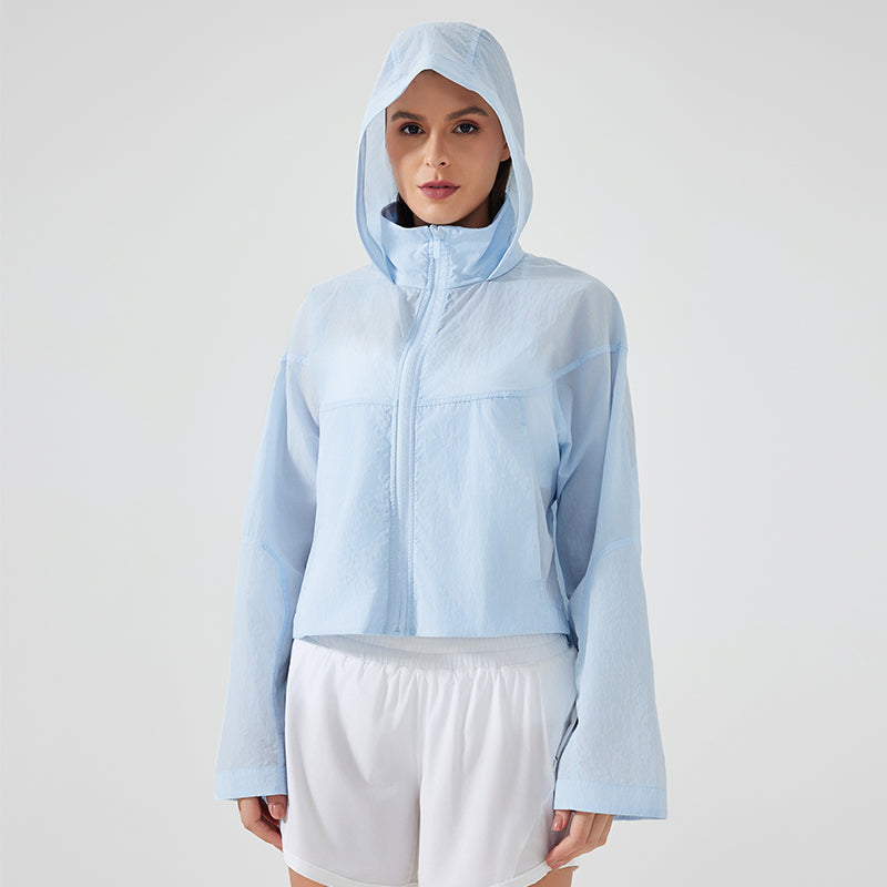 Summer Short Hidden Women's UPF50+ Long Sleeve Sun Hoodie