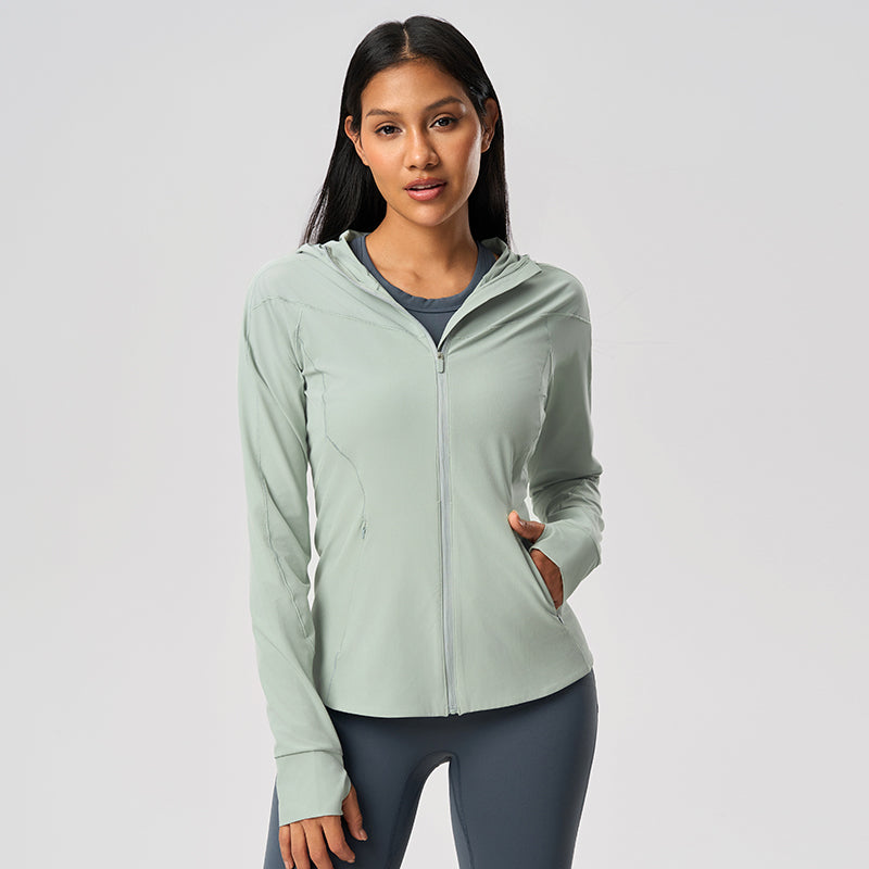 Women's UPF50+ Long Sleeve  Sun Hoodie - Lightweight Cooling Hoodie for Hiking and Beach