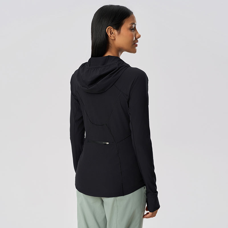 Women's UPF50+ Long Sleeve  Sun Hoodie - Lightweight Cooling Hoodie for Hiking and Beach