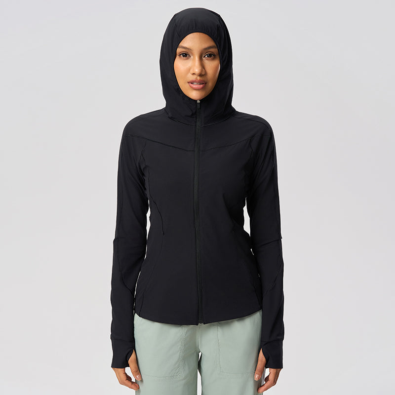 Women's UPF50+ Long Sleeve  Sun Hoodie - Lightweight Cooling Hoodie for Hiking and Beach