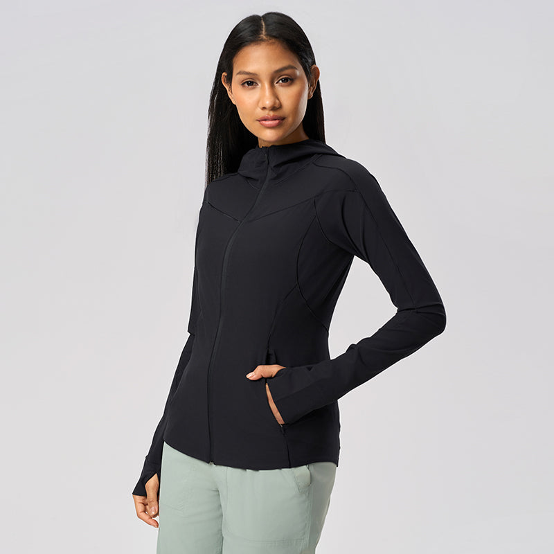 Women's UPF50+ Long Sleeve  Sun Hoodie - Lightweight Cooling Hoodie for Hiking and Beach