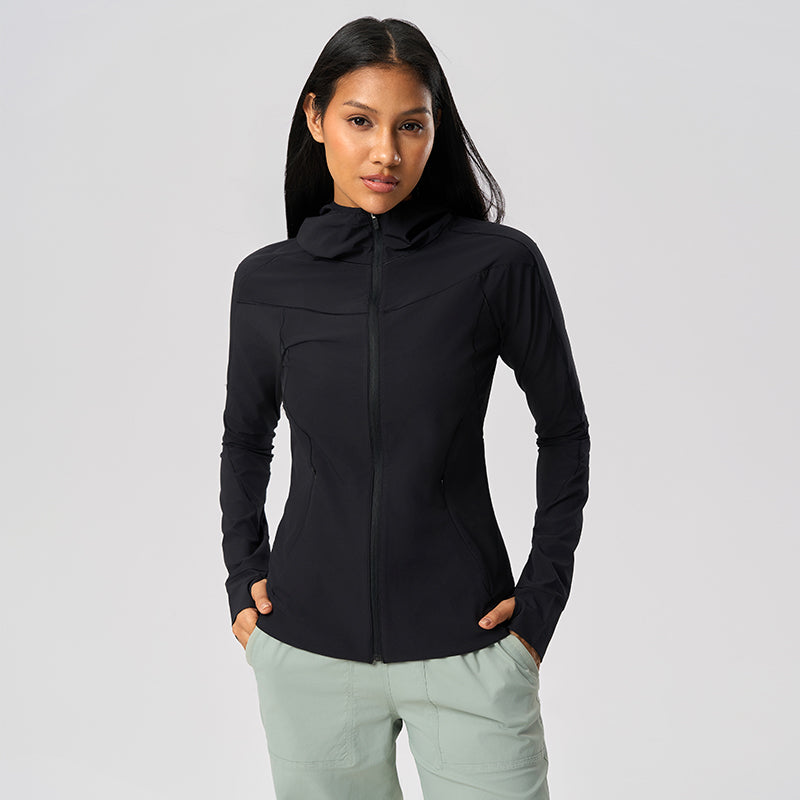 Women's UPF50+ Long Sleeve  Sun Hoodie - Lightweight Cooling Hoodie for Hiking and Beach