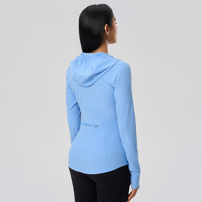 Women's UPF50+ Long Sleeve  Sun Hoodie - Lightweight Cooling Hoodie for Hiking and Beach