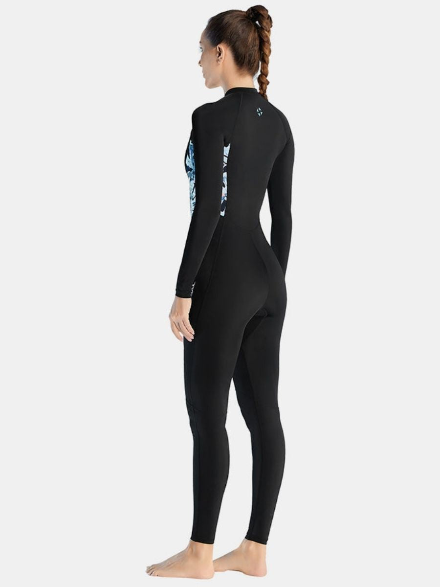Lycra Women One-piece Front Zip Long Sleeve Diveskin Full Wetsuit