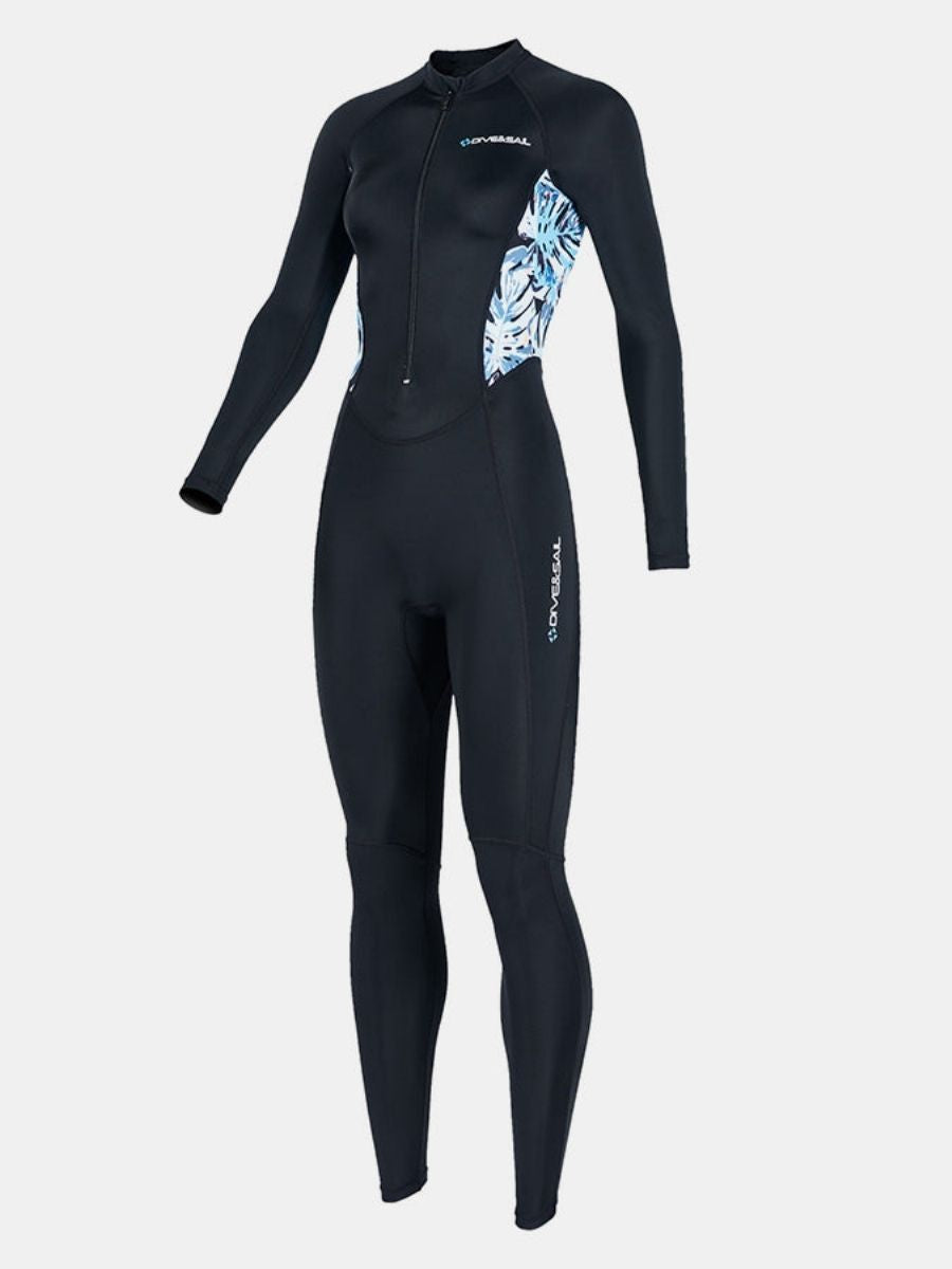 Lycra Women One-piece Front Zip Long Sleeve Diveskin Full Wetsuit
