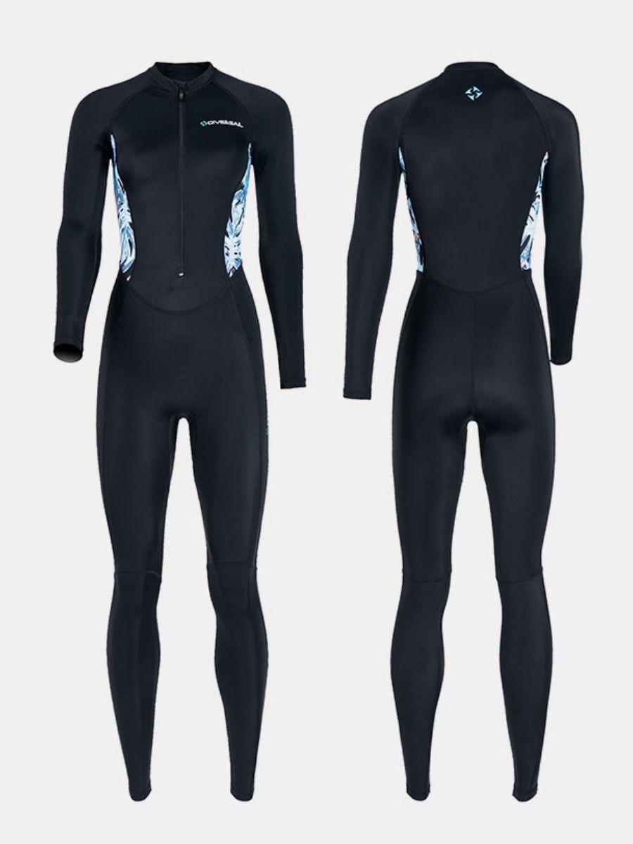 Lycra Women One-piece Front Zip Long Sleeve Diveskin Full Wetsuit