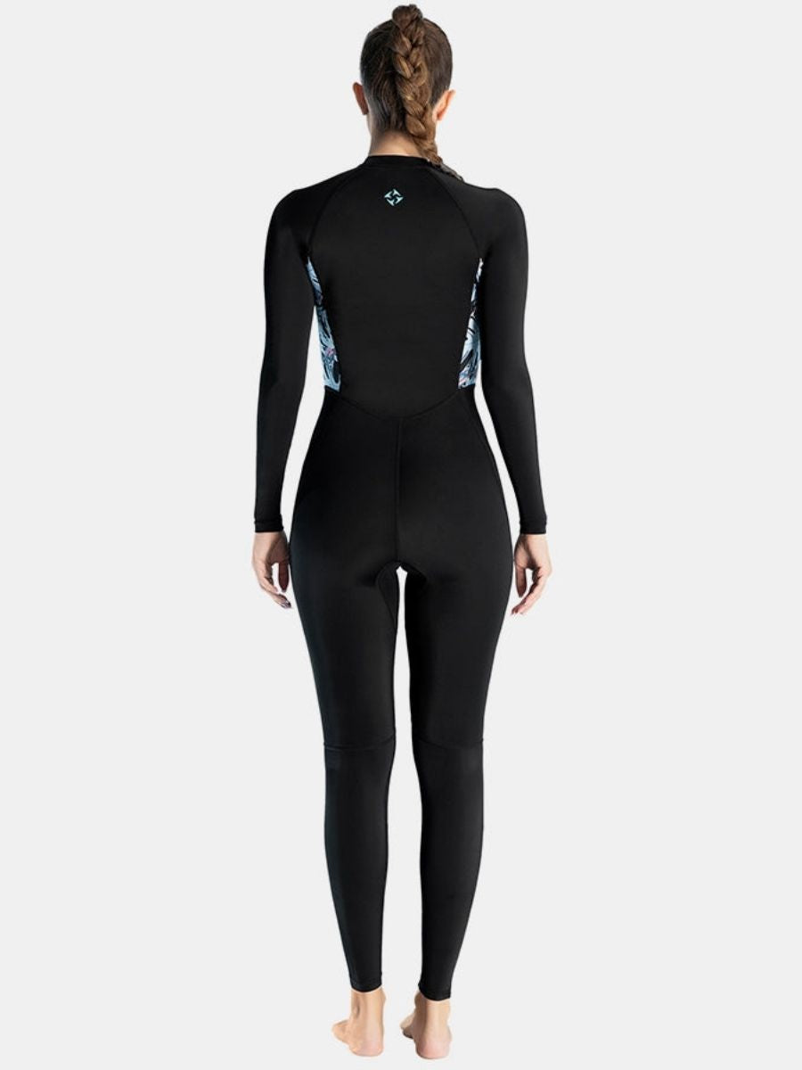 Lycra Women One-piece Front Zip Long Sleeve Diveskin Full Wetsuit