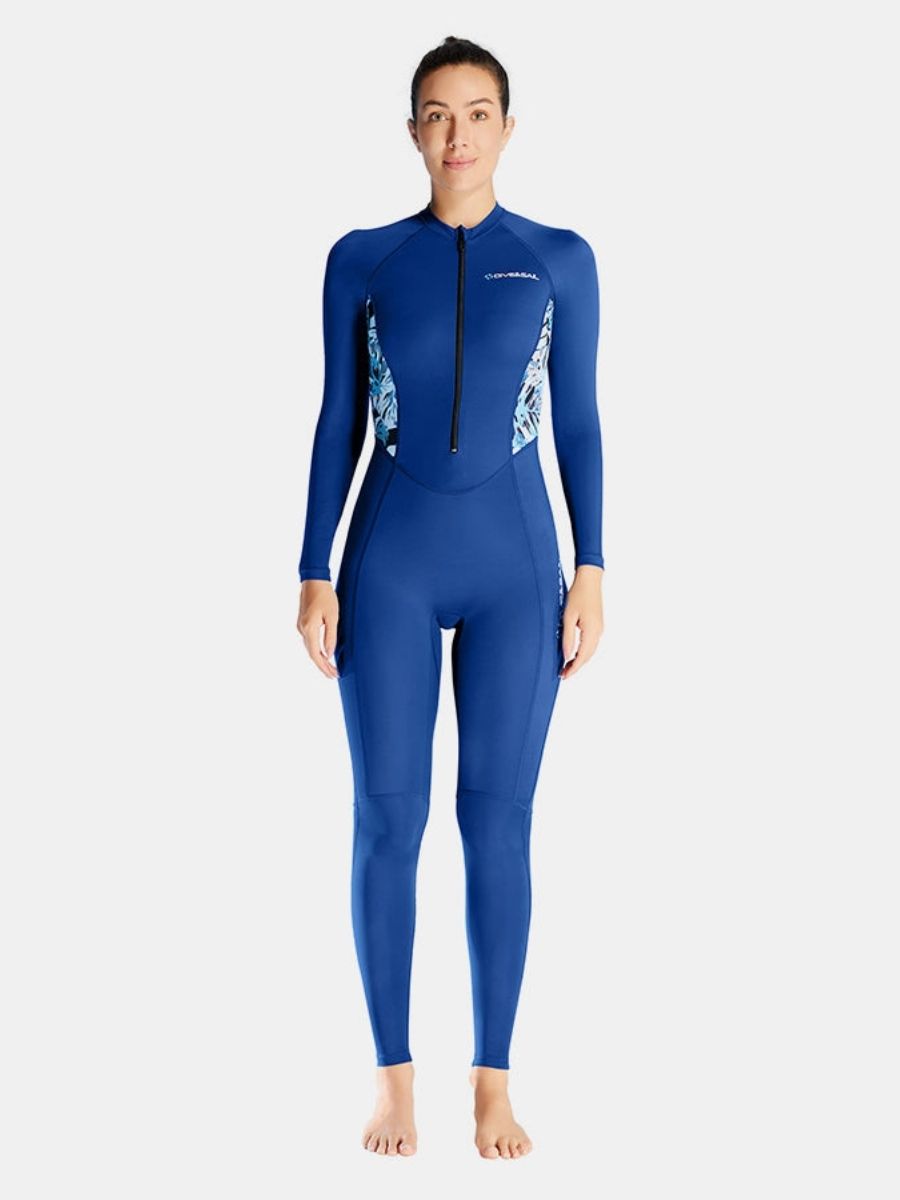 Lycra Diveskin For Women Front Zip One-piece Long Sleeve Full Wetsuit