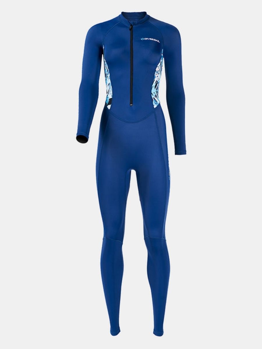 Lycra Diveskin For Women Front Zip One-piece Long Sleeve Full Wetsuit