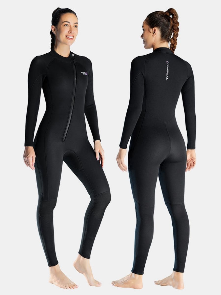 1.5mm Oblique Front Zipper Warm Surfing One-Piece Cold-Proof Full Wetsuit For Women