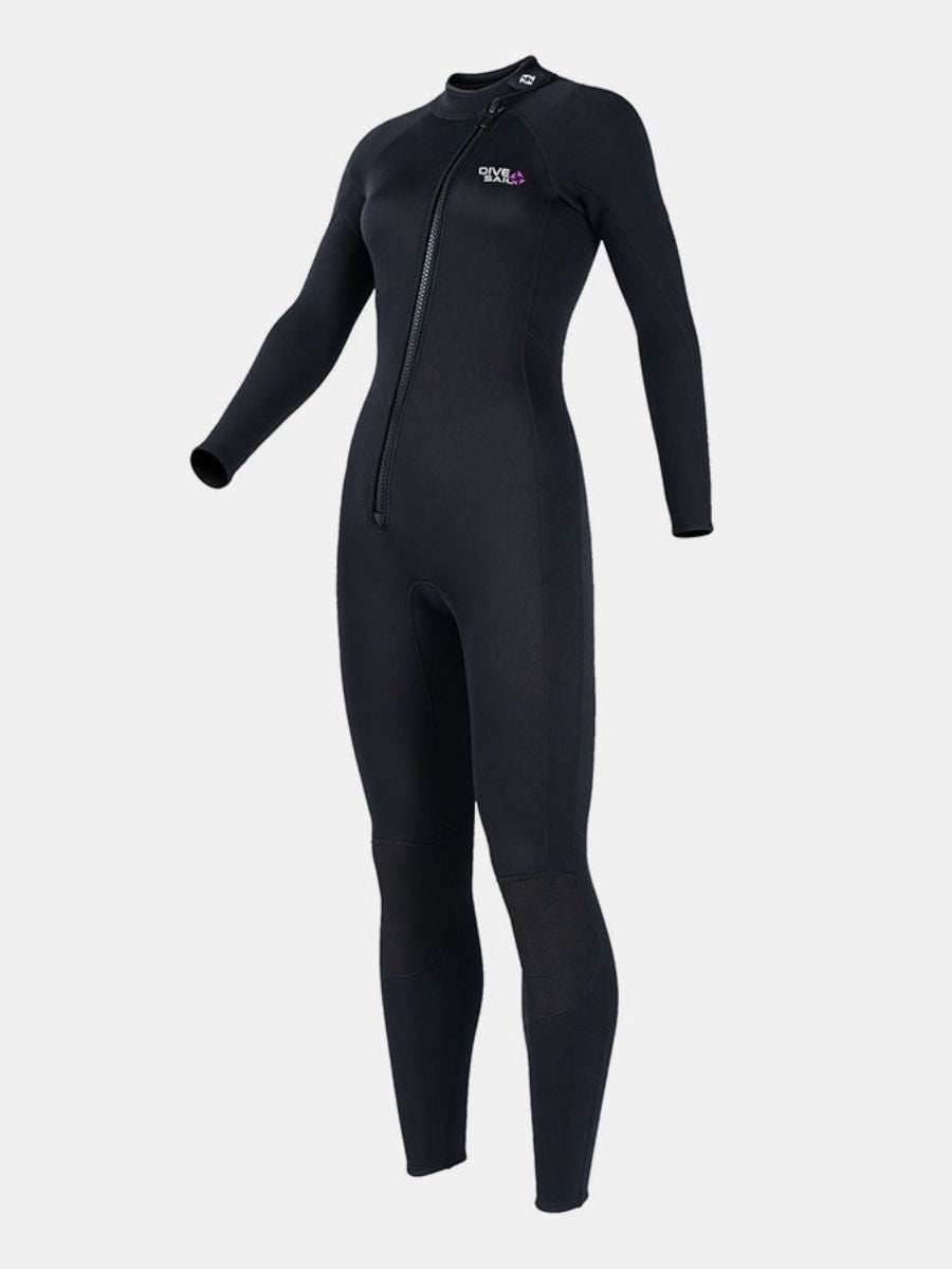1.5mm Oblique Front Zipper Warm Surfing One-Piece Cold-Proof Full Wetsuit For Women