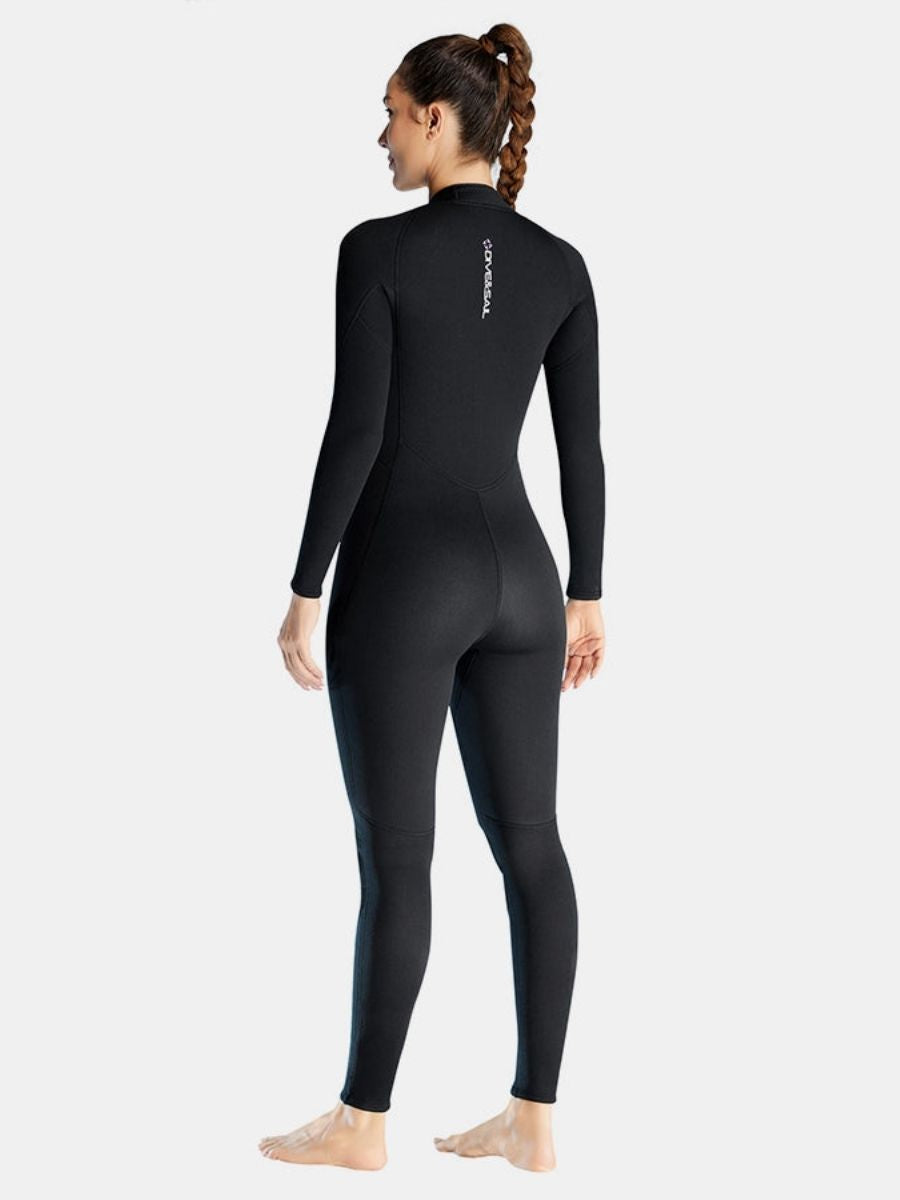 1.5mm Oblique Front Zipper Warm Surfing One-Piece Cold-Proof Full Wetsuit For Women