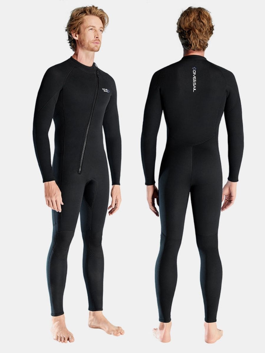 1.5mm Oblique Front Zipper Warm Surfing One-Piece Cold-Proof Full Wetsuit For Men