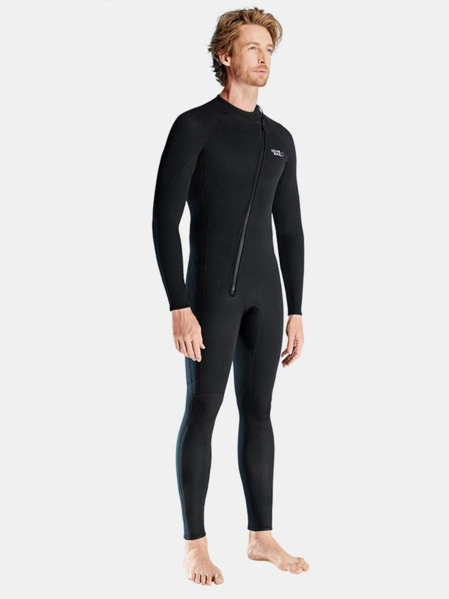1.5mm Oblique Front Zipper Warm Surfing One-Piece Cold-Proof Full Wetsuit For Men
