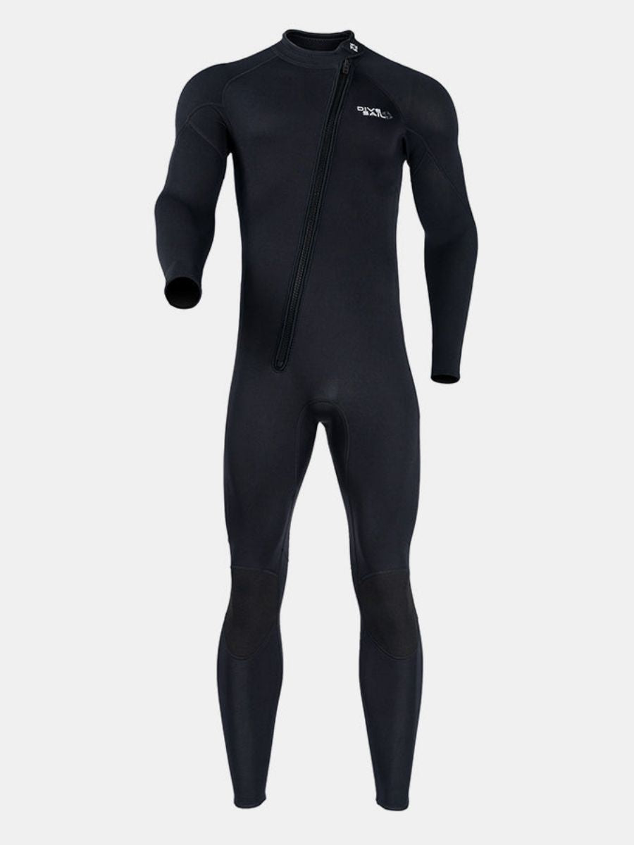 1.5mm Oblique Front Zipper Warm Surfing One-Piece Cold-Proof Full Wetsuit For Men