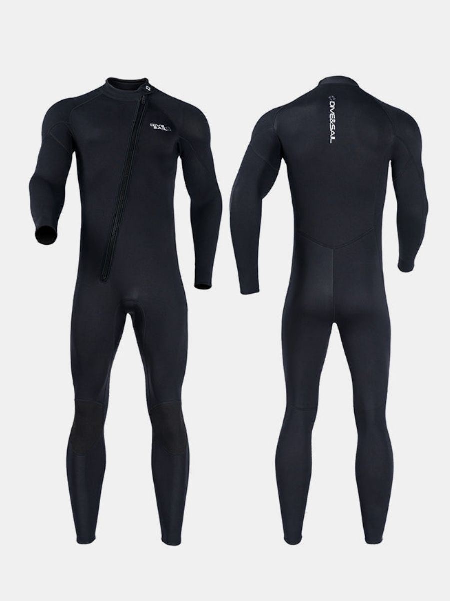 1.5mm Oblique Front Zipper Warm Surfing One-Piece Cold-Proof Full Wetsuit For Men