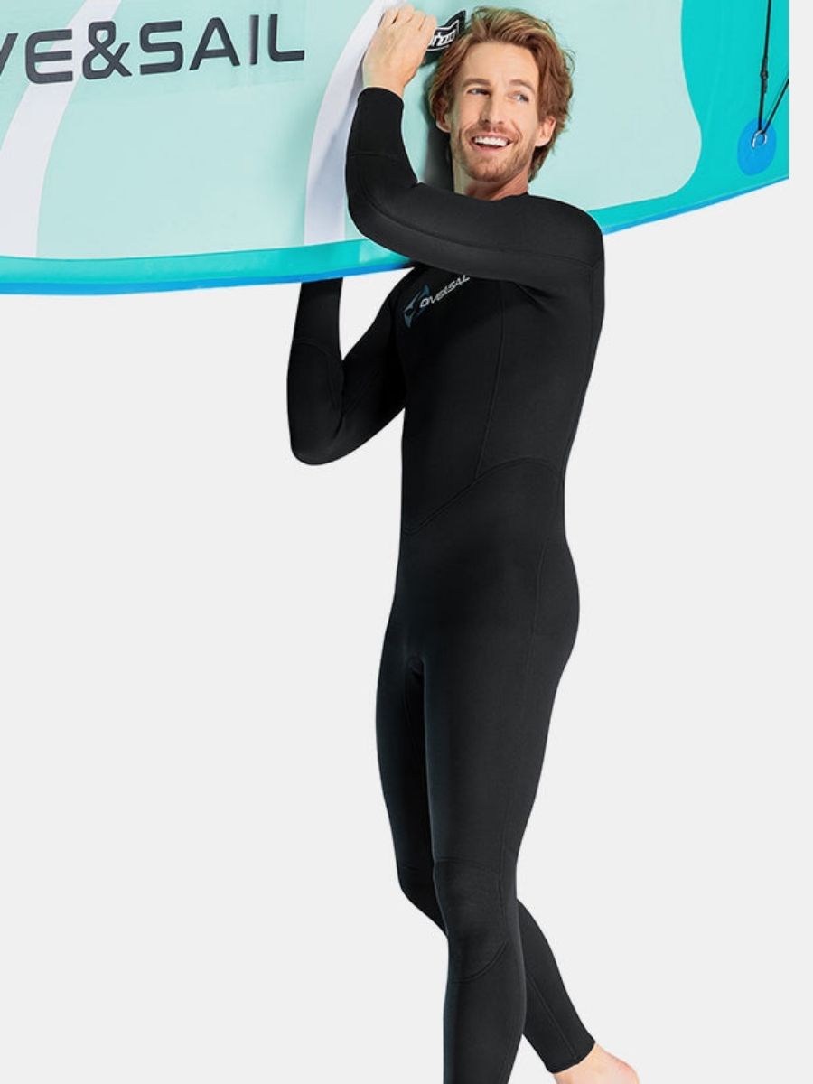 1.5mm Men's Back Zipper One-Piece Warm And Cold-Proof Full Wetsuit