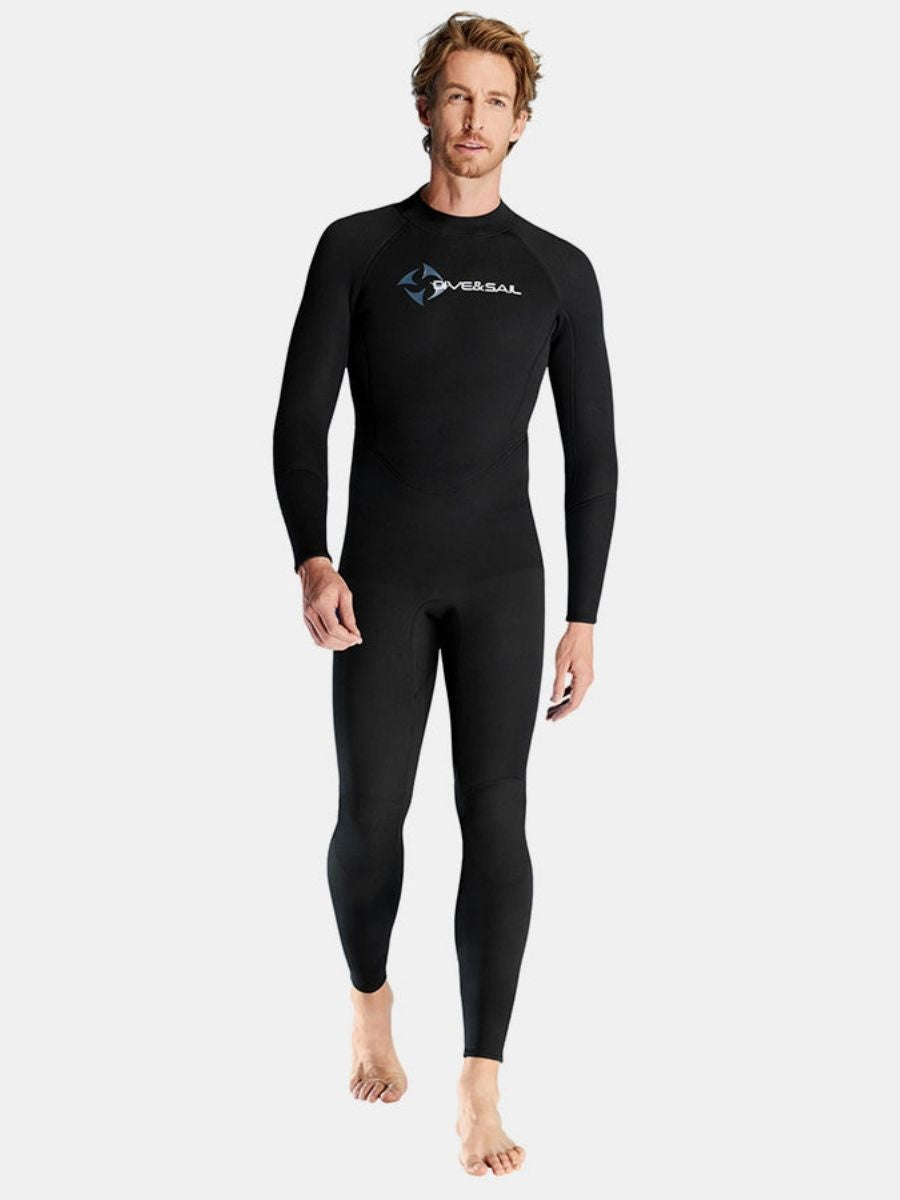 1.5mm Men's Back Zipper One-Piece Warm And Cold-Proof Full Wetsuit