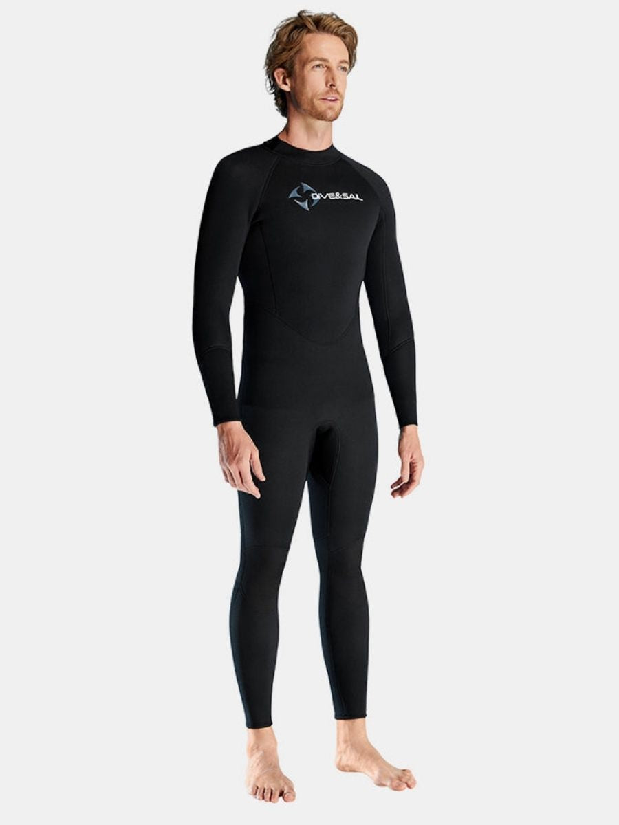 1.5mm Men's Back Zipper One-Piece Warm And Cold-Proof Full Wetsuit