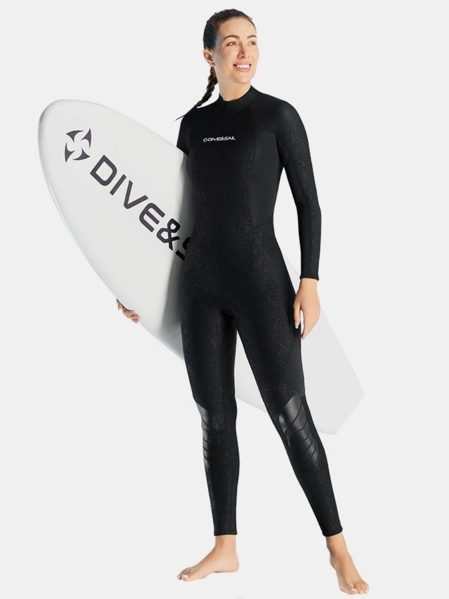 1.5mm Women's Back Zipper One-Piece Warm And Cold-Proof Full Wetsuit