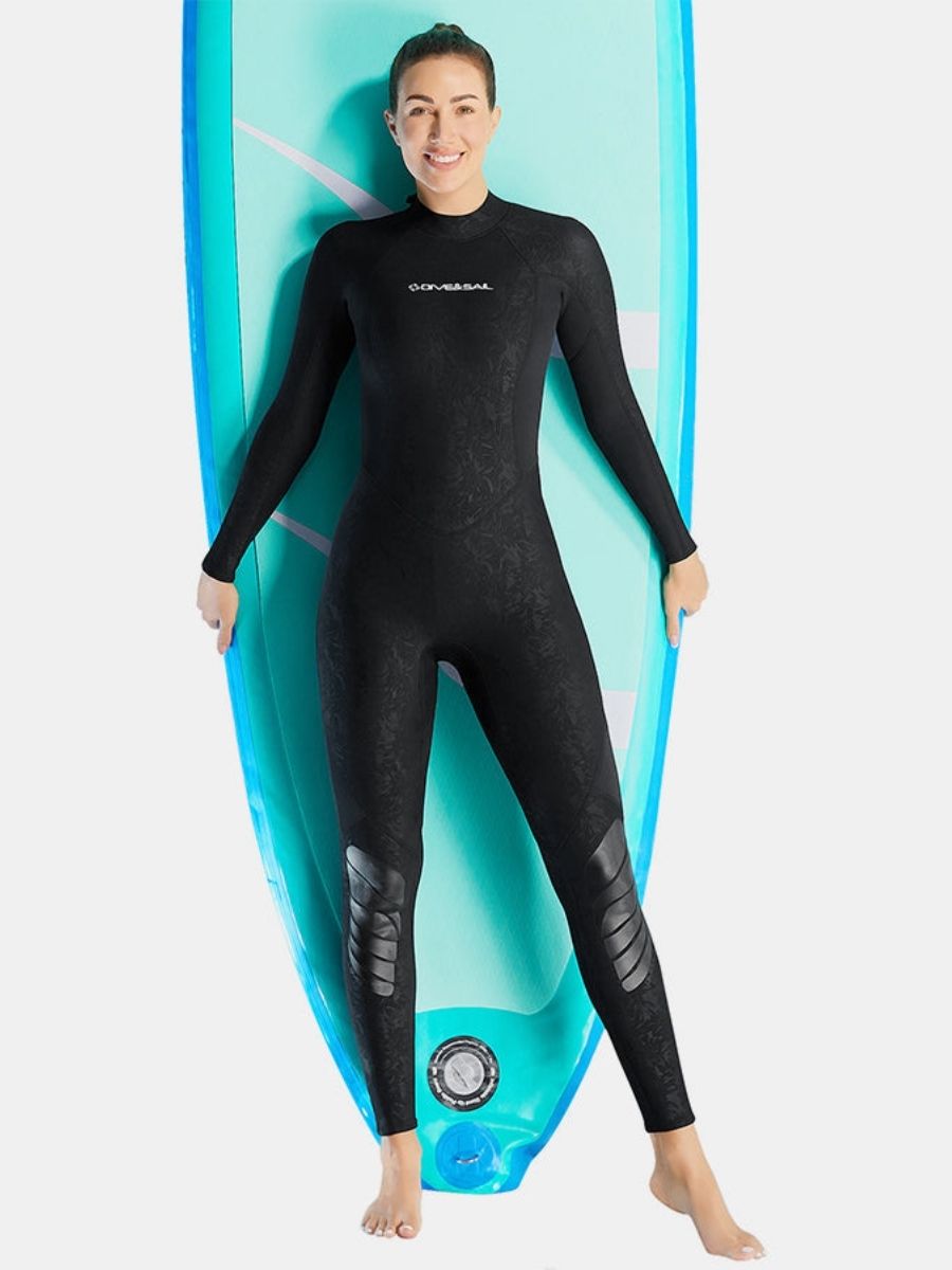 1.5mm Women's Back Zipper One-Piece Warm And Cold-Proof Full Wetsuit