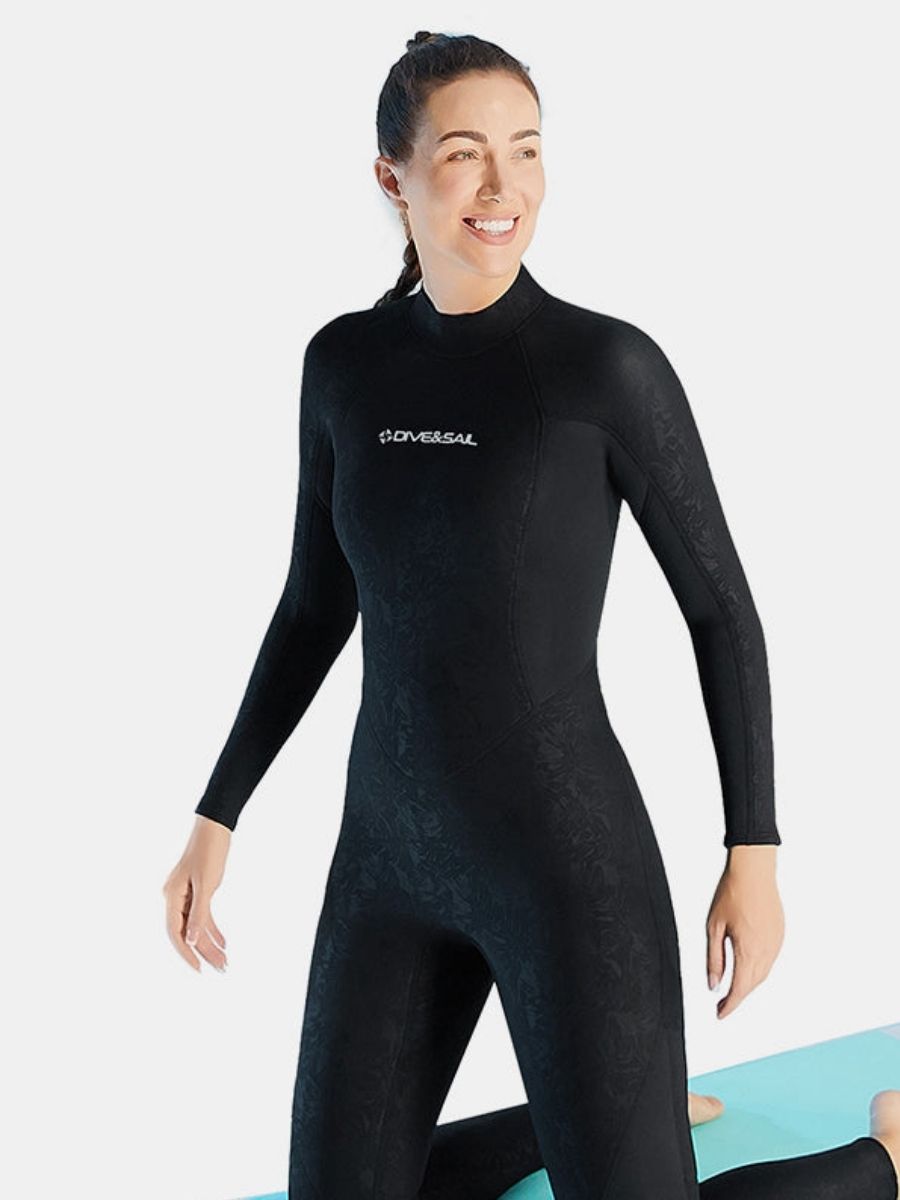 1.5mm Women's Back Zipper One-Piece Warm And Cold-Proof Full Wetsuit