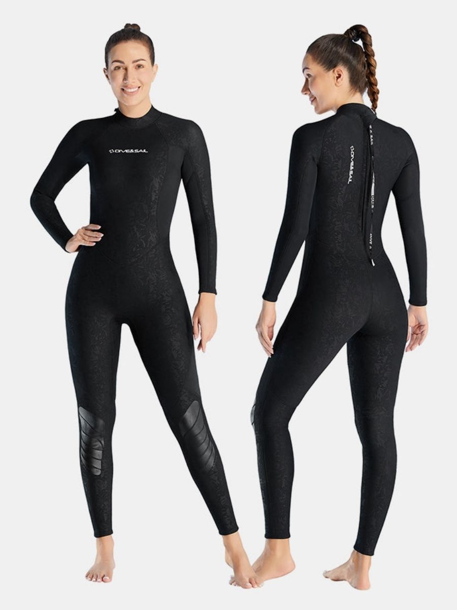 1.5mm Women's Back Zipper One-Piece Warm And Cold-Proof Full Wetsuit