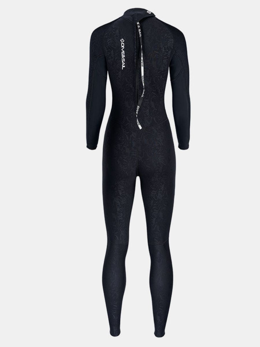 1.5mm Women's Back Zipper One-Piece Warm And Cold-Proof Full Wetsuit