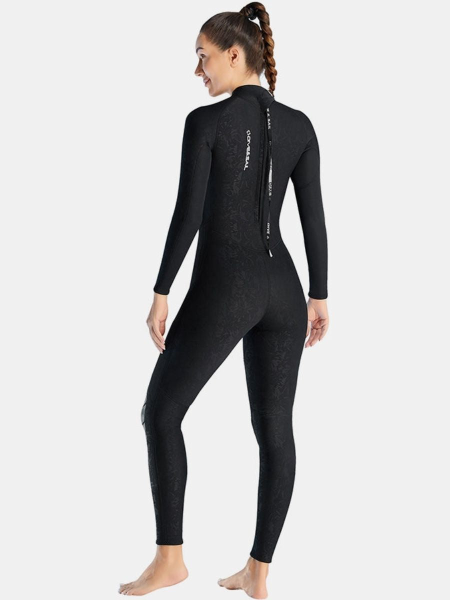 1.5mm Women's Back Zipper One-Piece Warm And Cold-Proof Full Wetsuit