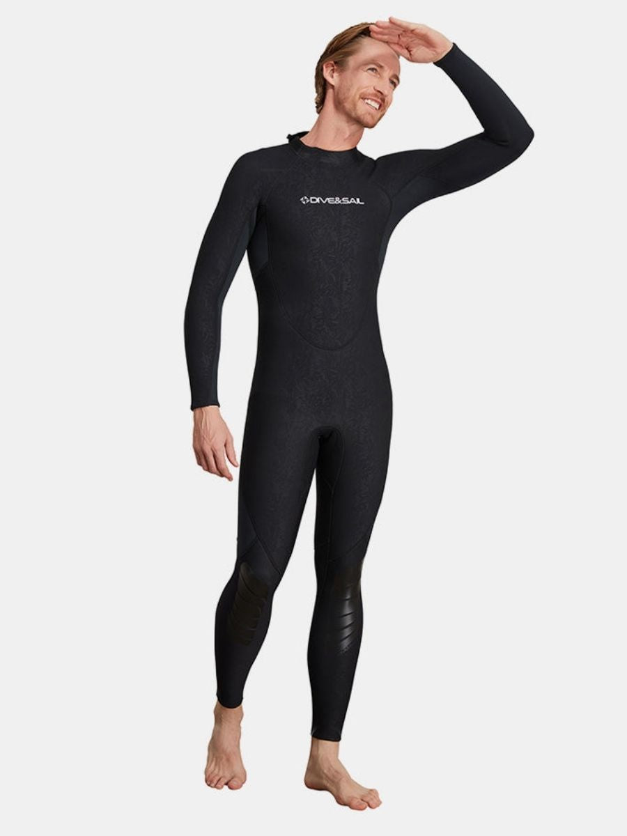 1.5mm Men's Back Zipper One-Piece Warm And Cold-Proof Full Wetsuit