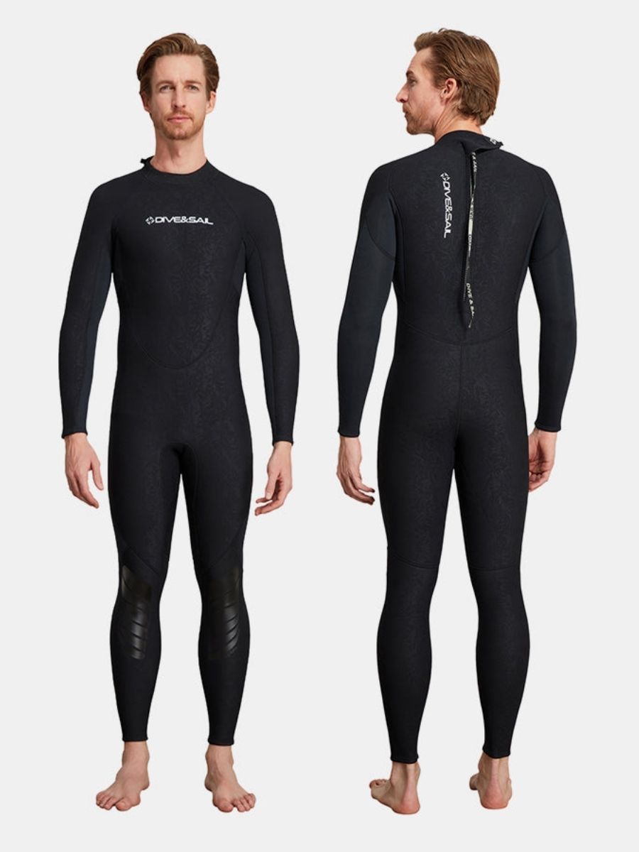 1.5mm Men's Back Zipper One-Piece Warm And Cold-Proof Full Wetsuit