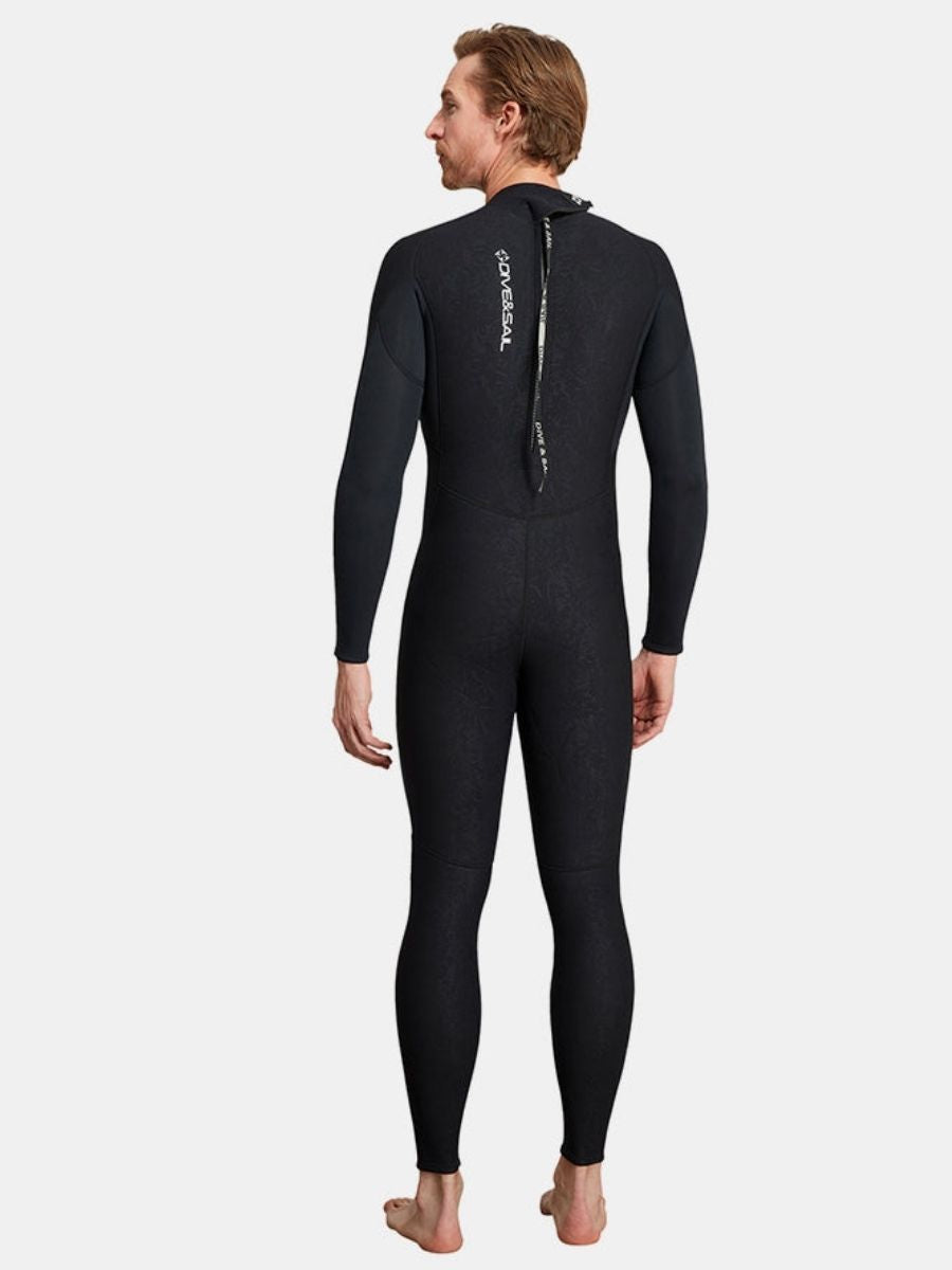 1.5mm Men's Back Zipper One-Piece Warm And Cold-Proof Full Wetsuit