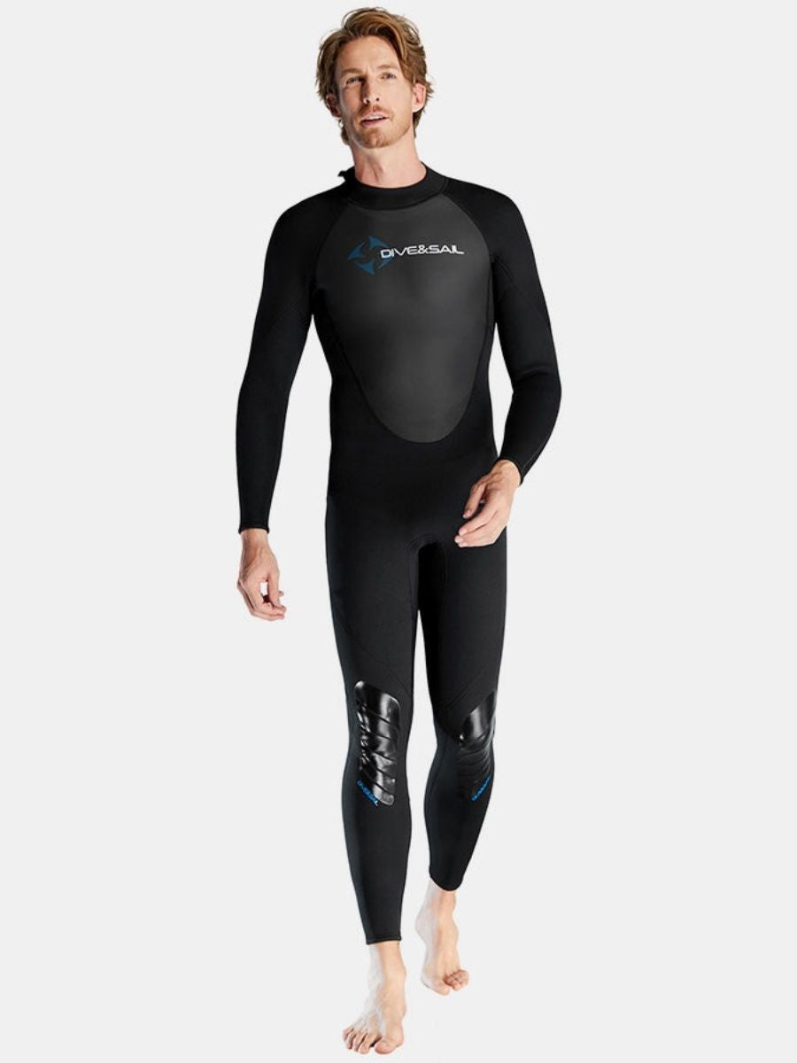 3mm Premium Men's Back Zip One-Piece Warmth and Cold-Proof Full Wetsuit