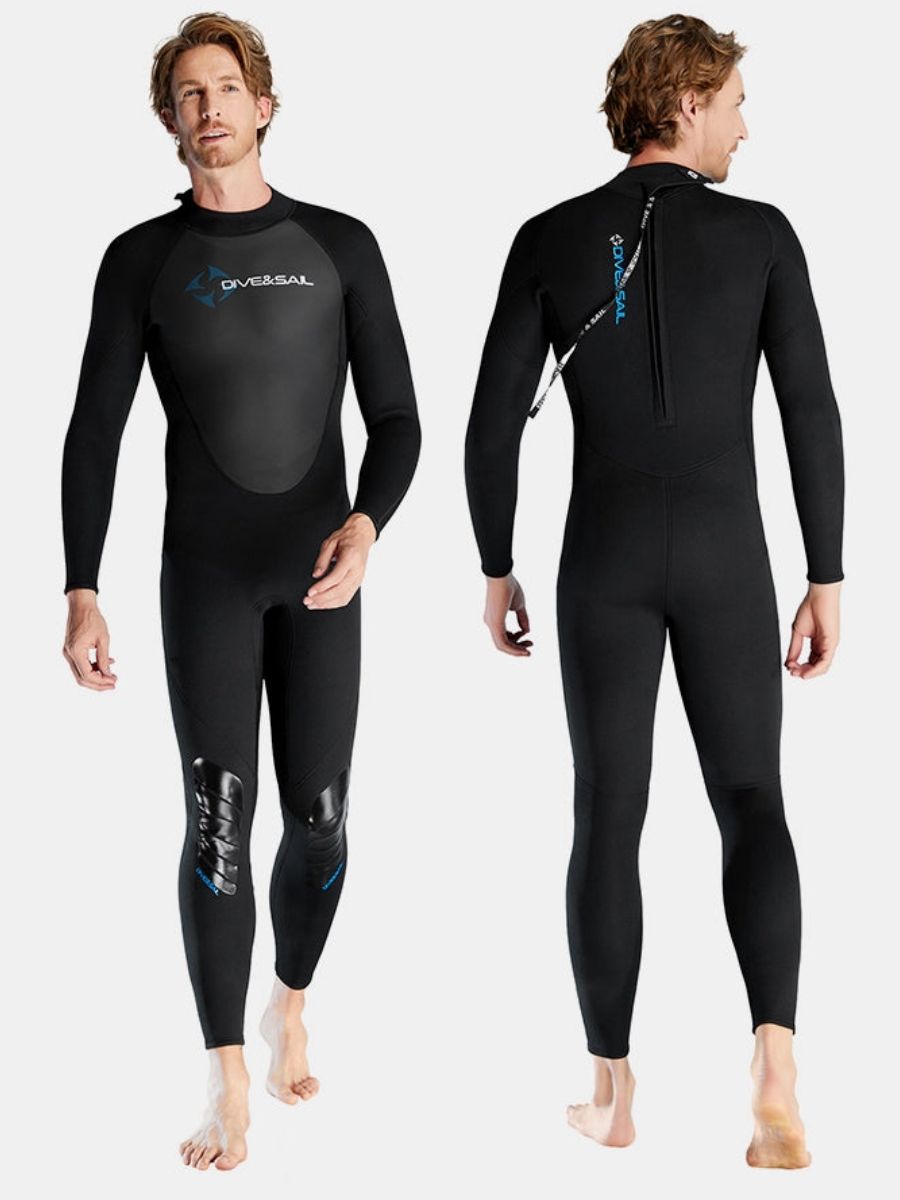 3mm Premium Men's Back Zip One-Piece Warmth and Cold-Proof Full Wetsuit