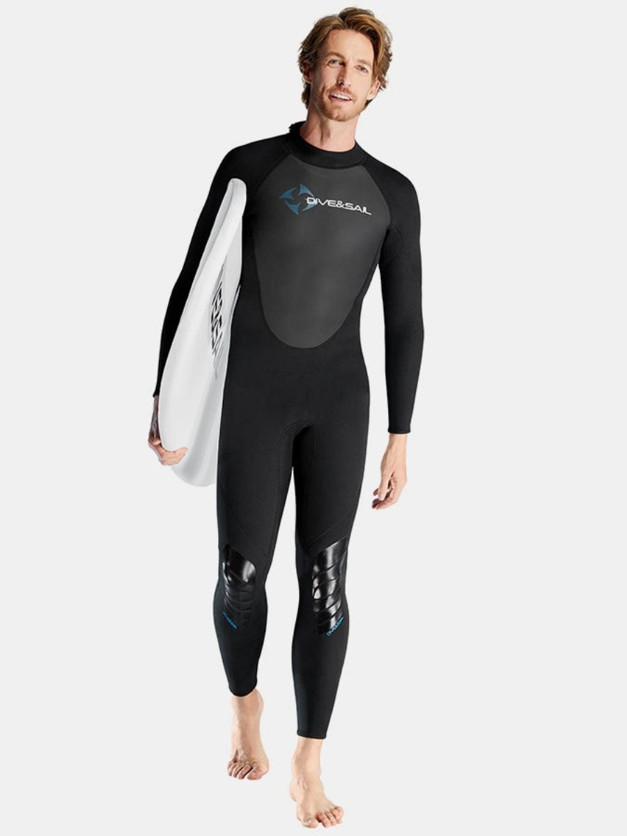 3mm Premium Men's Back Zip One-Piece Warmth and Cold-Proof Full Wetsuit