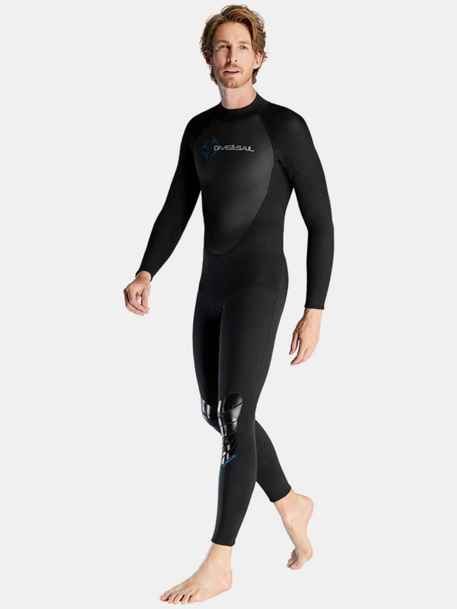 3mm Premium Men's Back Zip One-Piece Warmth and Cold-Proof Full Wetsuit