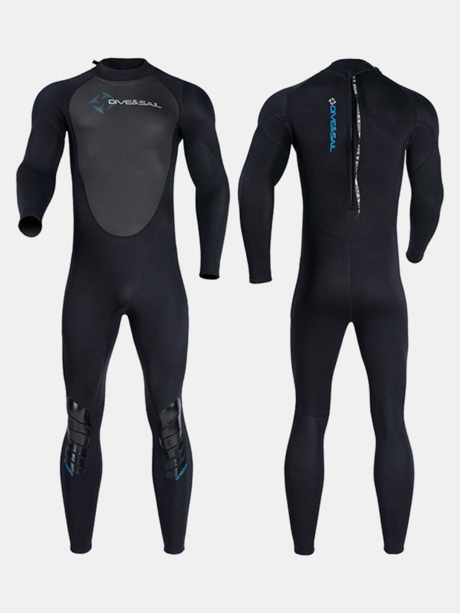 3mm Premium Men's Back Zip One-Piece Warmth and Cold-Proof Full Wetsuit