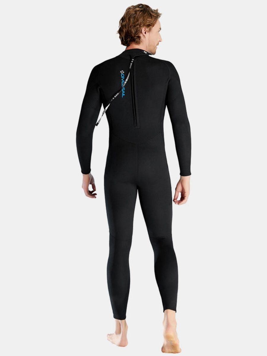 3mm Premium Men's Back Zip One-Piece Warmth and Cold-Proof Full Wetsuit