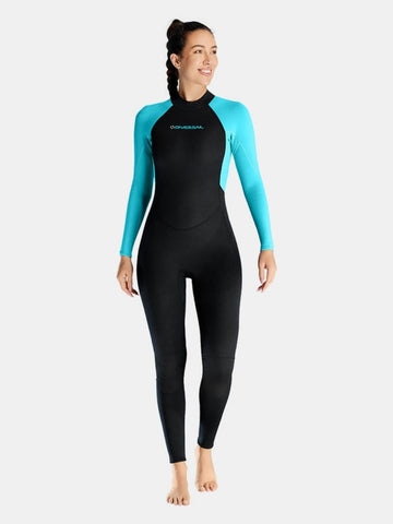 3mm Women's One-Piece Back Zip Long Sleeve Cold-Proof Full Wetsuit