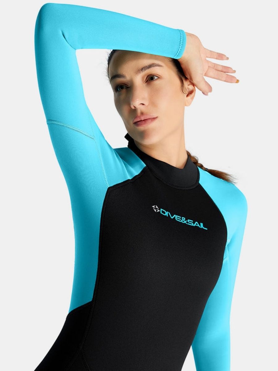 3mm Women's One-Piece Back Zip Long Sleeve Cold-Proof Full Wetsuit